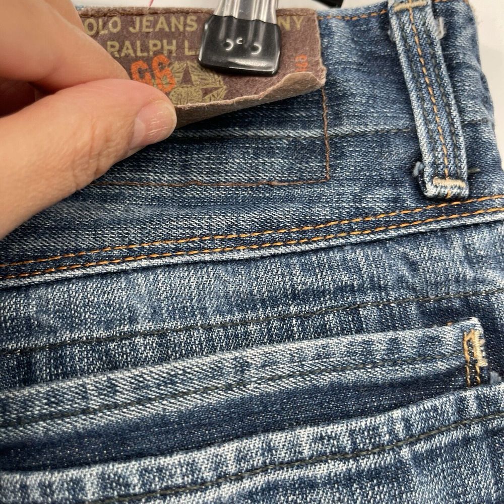 Vintage‎ Polo Ralph Lauren Jeans Mens  Blue Medium Wash Denim Straight Leg 36 - Picture 9 of 16